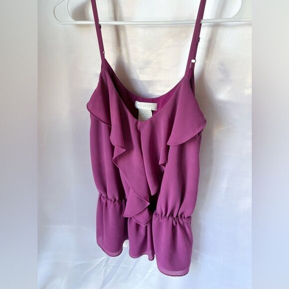 MM Couture Fuchsia Sleeveless Ruffled Blouse - Size Medium - Picture 7 of 7